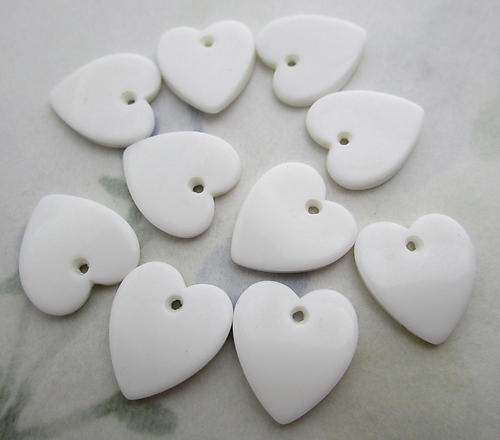 plastic heart charms